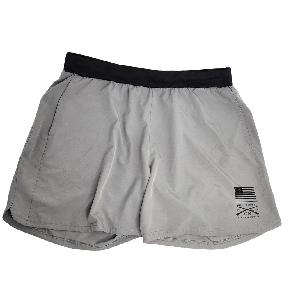 Grunt Style Shorts Men's 2XL Pockets‎ Drawstring Grey